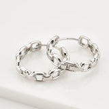925 Silver Wedding Circle Hoop Earrings