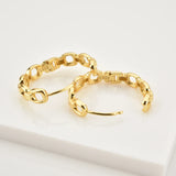 925 Silver Wedding Circle Hoop Earrings