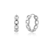 925 Silver Wedding Circle Hoop Earrings