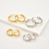 925 Silver Wedding Circle Hoop Earrings