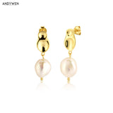 925 Sterling Silver Women Pearl Drop Earring Women Fine Jewelry