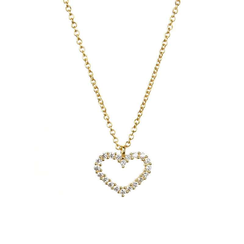 925 Silver Rainbow Heart Pendant Necklace for Women