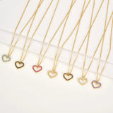 925 Silver Rainbow Heart Pendant Necklace for Women