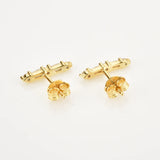 925 Silver Zircon Pave Stud Earring Piercing Fine Jewelry