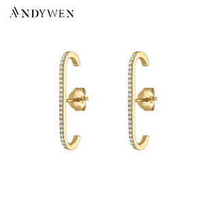 Celestial Suspender Earring 925 Sterling Silver Crystal Cuffs Zircon
