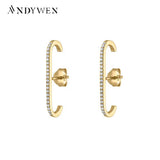 Celestial Suspender Earring 925 Sterling Silver Crystal Cuffs Zircon