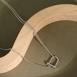 925 Silver Horse Shoes Music Pendant Necklace