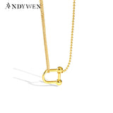 925 Silver Horse Shoes Music Pendant Necklace