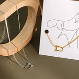 925 Silver Horse Shoes Music Pendant Necklace