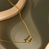 925 Silver Horse Shoes Music Pendant Necklace