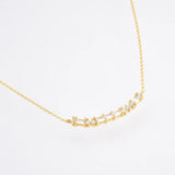 925 Silver Moon Zircon CZ Necklace Spring Choker Women