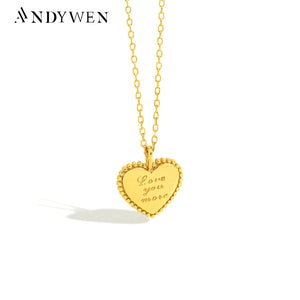 925 Silver Love You Mate Pendant Necklace Women Jewelry Gift