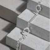 925 Sterling Silver Crystal Bangle Women Jewelry