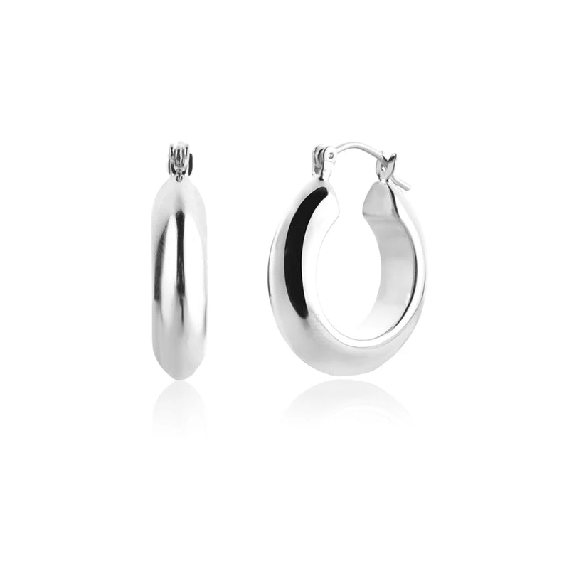 925 Silver Hollow Piercing Hoop Rock Punk Women Jewelry Gift