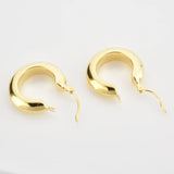 925 Silver Hollow Piercing Hoop Rock Punk Women Jewelry Gift