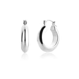 925 Silver Hollow Piercing Hoop Rock Punk Women Jewelry Gift