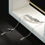 925 Sterling Silver Big Leafs Chain Bracelet Rock Punk Jewelry