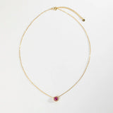 925 Silver BirthMonths CZ Round Pendant Necklace