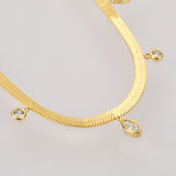 925 Silver Chain Crystal CZ Zircon Charms Beads Rock Punk Jewels