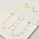 925 Silver Chain Crystal CZ Zircon Charms Beads Rock Punk Jewels