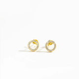 925 Silver CZ Stud Earring Clips Small Jewelry Gift
