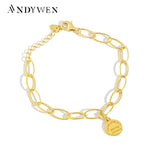 925 Silver Coins Pendant Horoscope Chain Bracelet