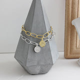 925 Silver Coins Pendant Horoscope Chain Bracelet