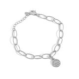 925 Silver Coins Pendant Horoscope Chain Bracelet