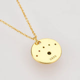 925 Silver Colorful Eye Coins Pendant Necklace, Lucky Eye Women's Jewelry