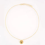 925 Silver Colorful Eye Coins Pendant Necklace, Lucky Eye Women's Jewelry