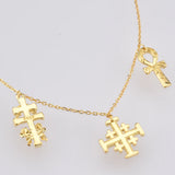 925 Silver Cross SACRED Charm Pendant Necklace Wedding Gift