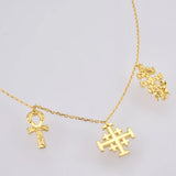 925 Silver Cross SACRED Charm Pendant Necklace Wedding Gift