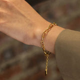 925 Silver Geometric Rectangle Horoscope Bracelet