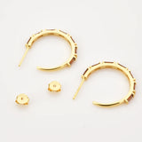 925 Silver Zircon Hoops Earring Round Criollas