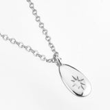 925 Sterling Silver Star CZ Pendant Necklace Women Wedding Jewelry Gift