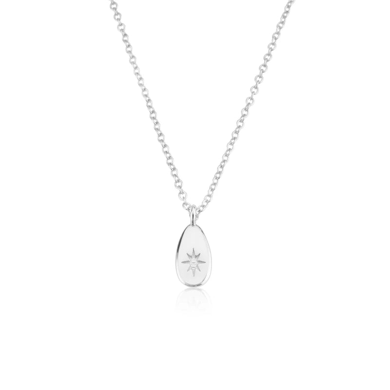 925 Sterling Silver Star CZ Pendant Necklace Women Wedding Jewelry Gift