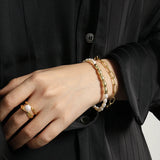 925 Sterling Silver Pearl Bracelet Women Fine Jewelry