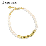 925 Sterling Silver Pearl Bracelet Women Fine Jewelry