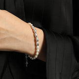 925 Sterling Silver Pearl Bracelet Women Fine Jewelry