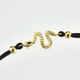 925 Silver Snake Zircon CZ Charm Rope Bracelet Adjustable Chain Bangle