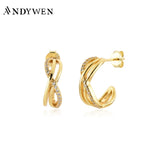 925 Silver Twist Meld Earring Clips Three Line Cross Circle Hoops