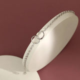 925 Silver Double Circle Thick Chain Bracelet Rock Punk Jewelry Women