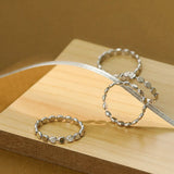 925 Silver Charm Beads Ring Adjustable Resizable Jewelry