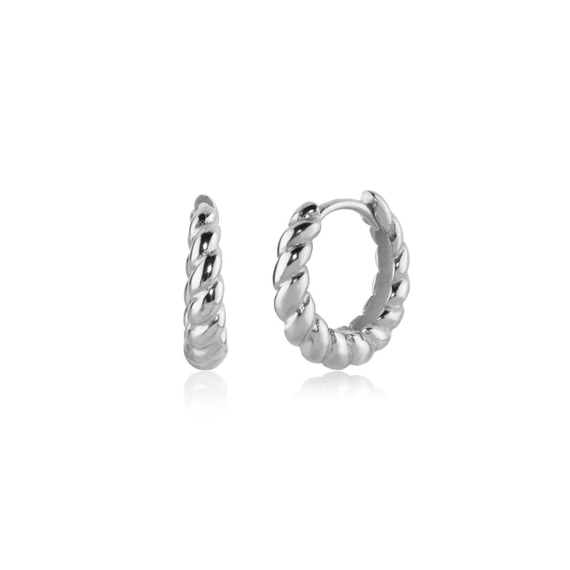 925 Silver Twist Hoops Earring Clips Fine Jewelry