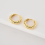 925 Silver Twist Hoops Earring Clips Fine Jewelry