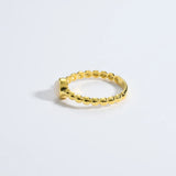 925 Silver Opal Beads Ring Women Party Punk Fine Jewels