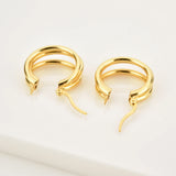 925 Sterling Silver Big Hoop Earrings 20mm