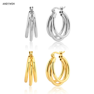 925 Sterling Silver Big Hoop Earrings 20mm