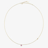 925 Silver Lavender Rhodolite Zircon Charm Pendant Necklace