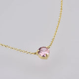 925 Silver Lavender Rhodolite Zircon Charm Pendant Necklace